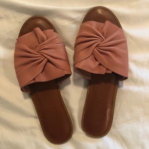 Pink Leather Slides size 7